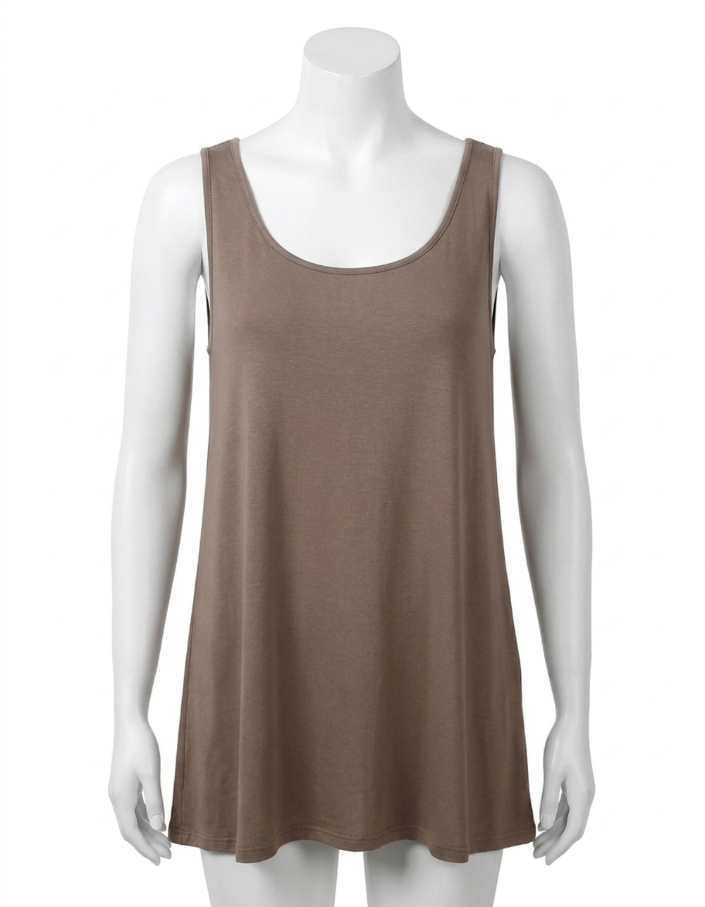 NEW ANGEL bra-friendly tank tunic in taupe